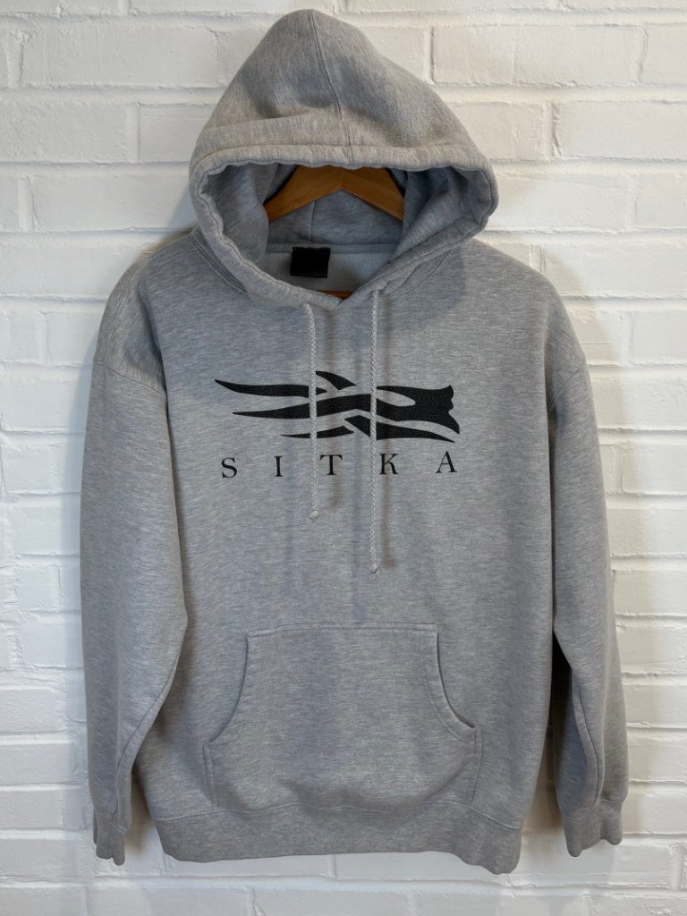 Sitka Icon Pullover Hoodie Gray Sweatshirt Hunting Men's Large
